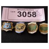 Four vintage  1/10 k  gold fill pins