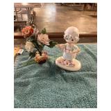 Flowers + Precious Moments Figurine