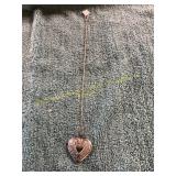 20in Silver Colored Heart + Chain Necklace