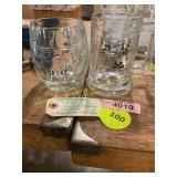 2ct Glass Beer Mugs