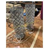 2ct Chrome + Glass Lamps