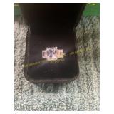 Unverified Size 7.5 Clear Stone Ring