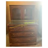 2pc Hutch w/Glass Shelves(Ethan Allen+Amana)