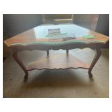 Glass top Corner Table/TV Stand
