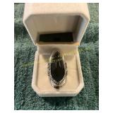 Unverified Black Onyx Ring Size 5
