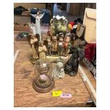 Vase + Assorted Figurines