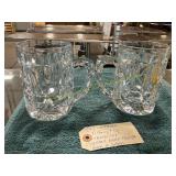 Vintage Tiffany+ Co. Crystal Beer Mugs