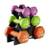 HolaHatha 1 3 lb Neoprene Dumbbell Set