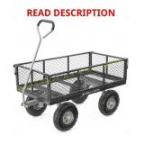Gorilla Carts Steel Utility Cart, 800 lb Gray