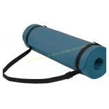 Fitvids 1/2" Thick Yoga Mat, Navy Blue