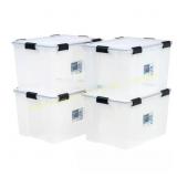 4ct IRS 74 Qt Weathertight Storage Box, Clear