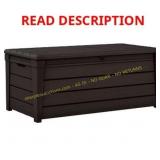 Keter 120-Gal Waterproof Deck Box Brown missing li