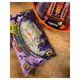 Halloween candy and door decorations