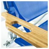 Deltess Blue Folding Beach Chair