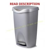 Umbra Brim 13-Gal Trash Can with Lid cracked