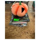 Halloween table cloths and pumpkin