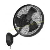 Honeywell Wall Fan, Outdoor Wet-Rated, Black