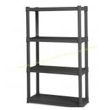 Gray 4-Tier Plastic Garage Shelving (34x57x14)