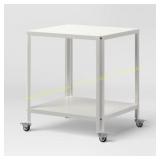 Metal Accent End Table - Chalk White