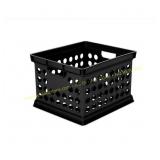 6ct Sterilite Black Crate 10.62 in. H X 15.6