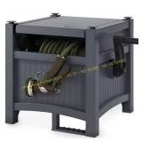 Suncast 100 ft Hose Hideaway Storage, Grey