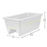 3ct Hc Companies 24" Deck Rail Planter White