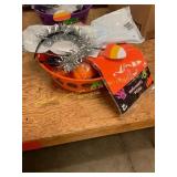 Candy corn headband,cups and table cloths