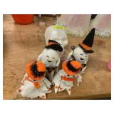 Halloween fabric ghosts, skull