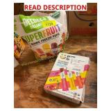Freezie pops, fruit sticks