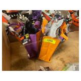 Halloween bags, spiders, spider webs,etc