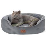 Bedsure Small Dog Beds 25" Grey Slip-Resist