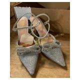 Sparkly silver heels size 9.5