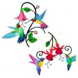 Meduofon 2-Pack Metal Hummingbird Wall Art