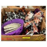 Halloween decor, skeleton hands, bowl