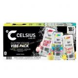 Celsius Vibe Energy Drink Variety Pack 18x12oz