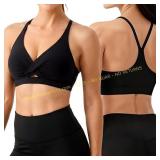 V-Neck Sports Bra, Women, Medium Support