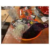 Halloween spiders, led lights, necklace, etc