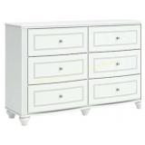 Maylilly White 6-Drawer Youth Dresser