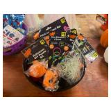 Halloween puzzle kit, spider rings, etc