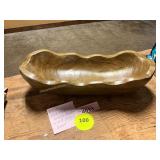 BHG Decorative Wood Dough Bowl