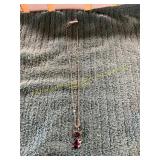20in Amethyst colored Gem Cat Necklace