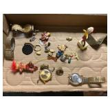 Vintage Watches, Pins, Etc