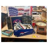 Wall Clock, Lighted Flag, Yearbooks, Etc