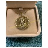 Unverified Vin. Virgin Mary 22in Necklace
