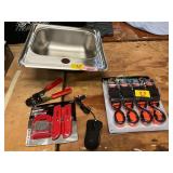 Stainless Steel Sink, Rachet Set, Misc