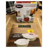 Parini Coffee Maker, Round Baker Set