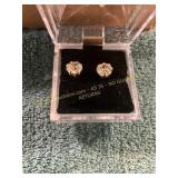 Unverified Round Cut Stud Earrings
