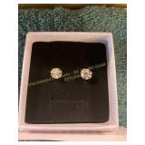 Unverified Stud Princess Cut Earrings