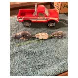 Vintage Wind Up Mouse, Motorcraft Truck
