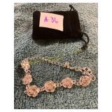 Unverified .925 Sterling Silver Rose Bracelet